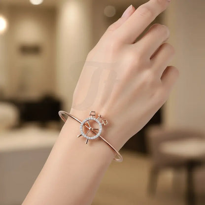 Alarm Clock Gold Bangle