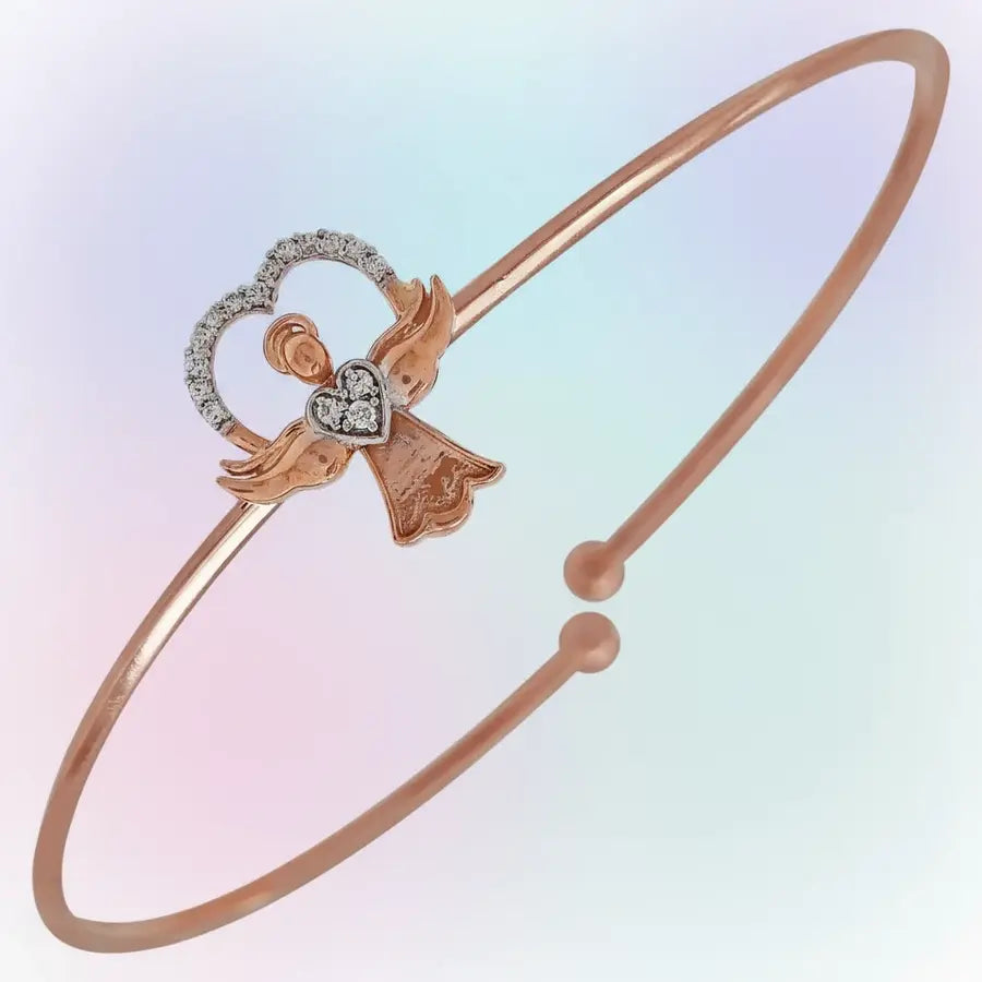 Angel's Tender Wings Gold Bangle