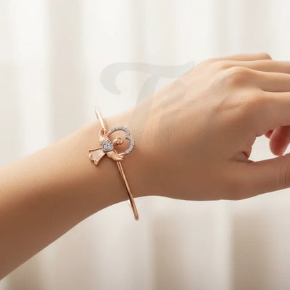Angel's Tender Wings Gold Bangle