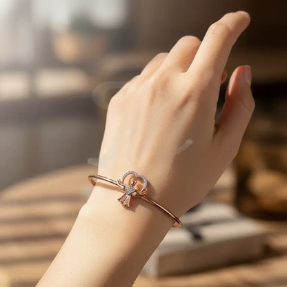 Angel's Tender Wings Gold Bangle