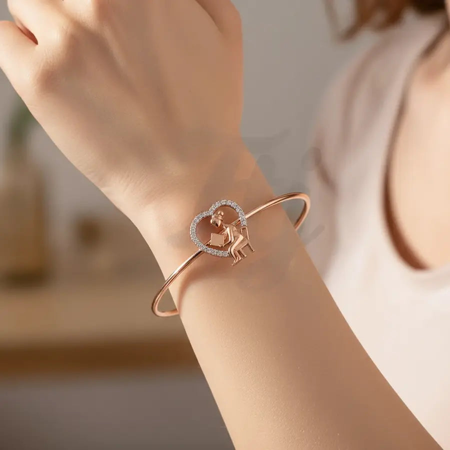 Lost in Book Gold Bangle