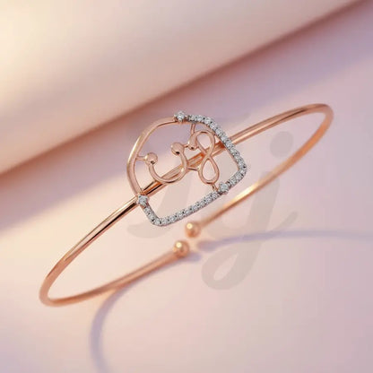 Sound Waves Beats Gold Bangle