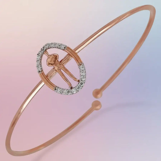 Brave Hearted Gold Bangle