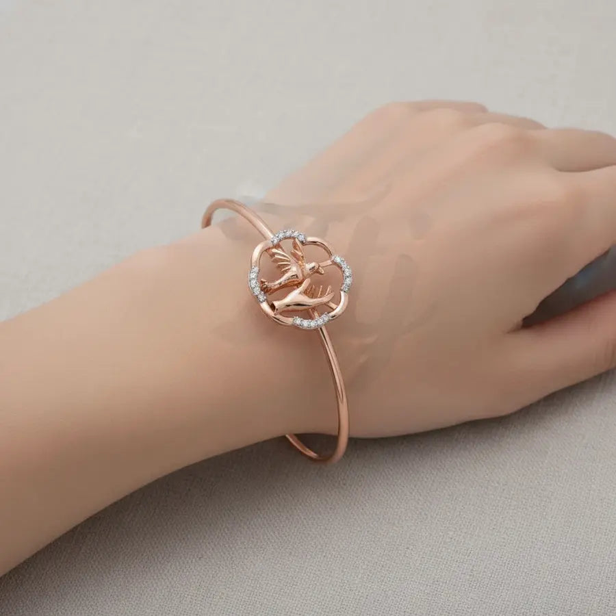 Freedom in Flight Gold Bangle