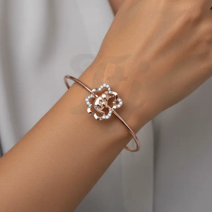 Curious Cat Charm Gold Bangle