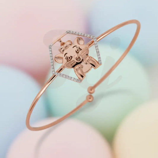 Adorable Cat Delight Gold Bangle