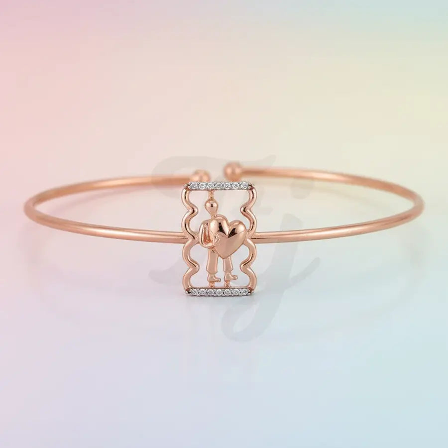 Heart Carrier Gold Bangle