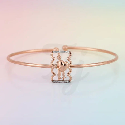 Heart Carrier Gold Bangle