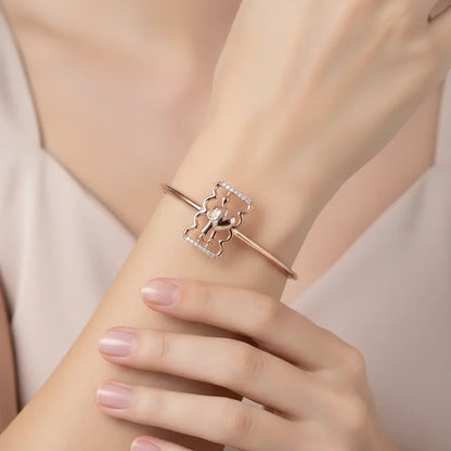 Heart Carrier Gold Bangle