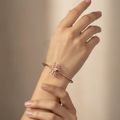 Heart Carrier Gold Bangle