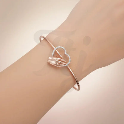 Heart Hand Glow Gold Bangle