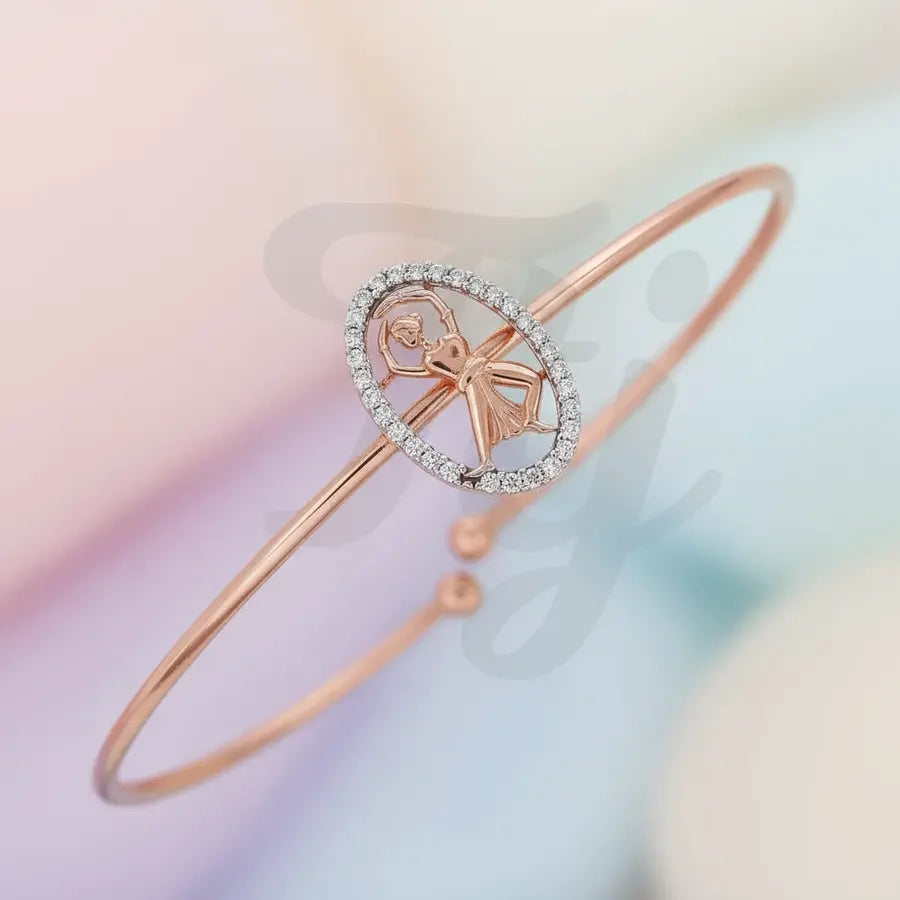 Graceful Bharatanatyam Elegance Gold Bangle