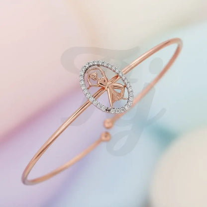 Graceful Bharatanatyam Elegance Gold Bangle