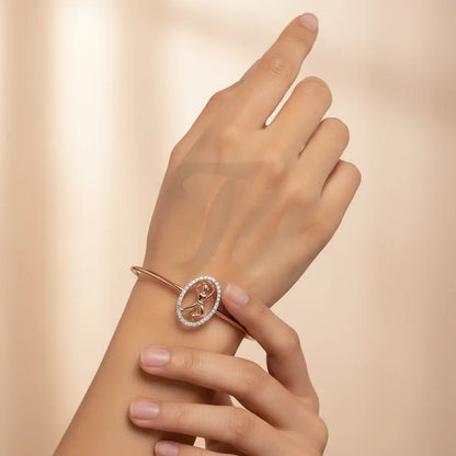 Graceful Bharatanatyam Elegance Gold Bangle