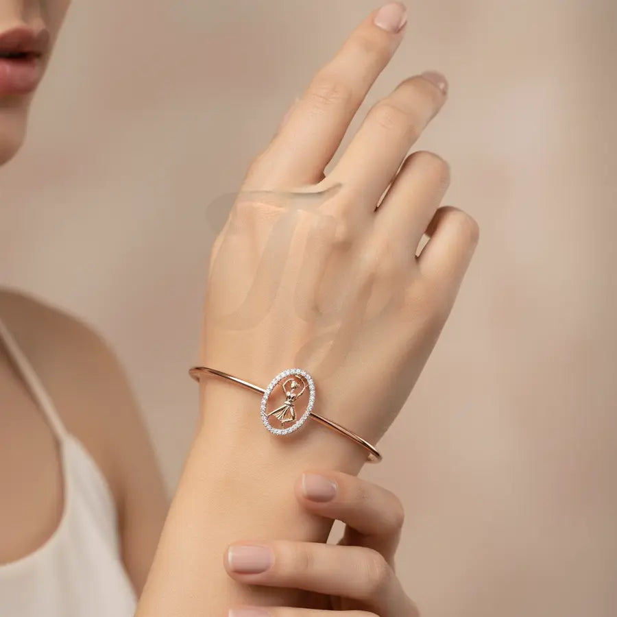 Graceful Bharatanatyam Elegance Gold Bangle