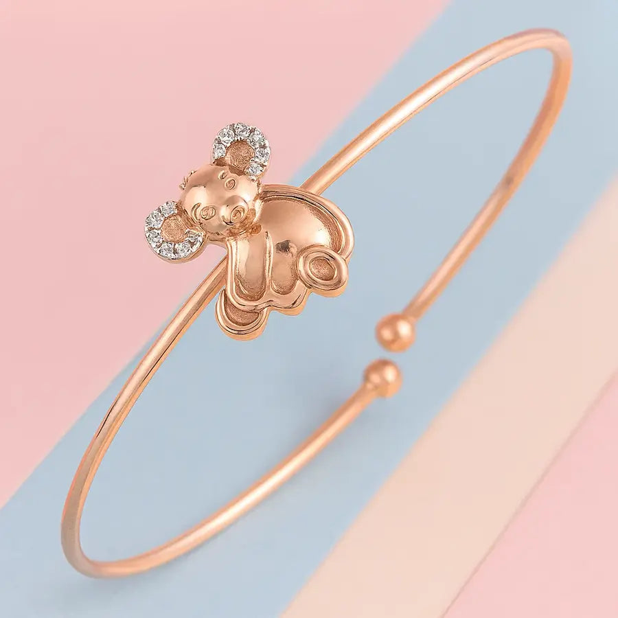 Playful Elephant Toy Gold Bangle