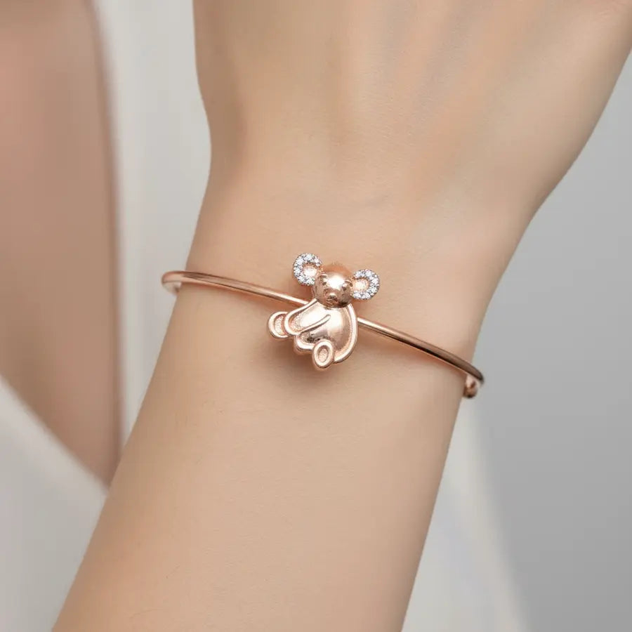 Playful Elephant Toy Gold Bangle