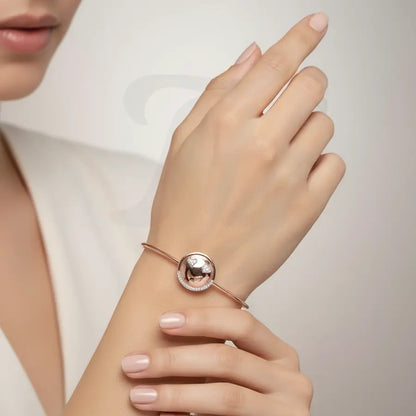 Cheerful Joyful Smiley Gold Bangle