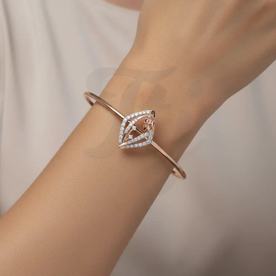 Diamond Blossom Dream Gold Bangle