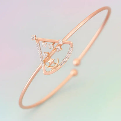 Sparkling Stars Stones Gold Bangle