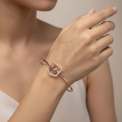 Compassionate Helping Hand Gold Bangle