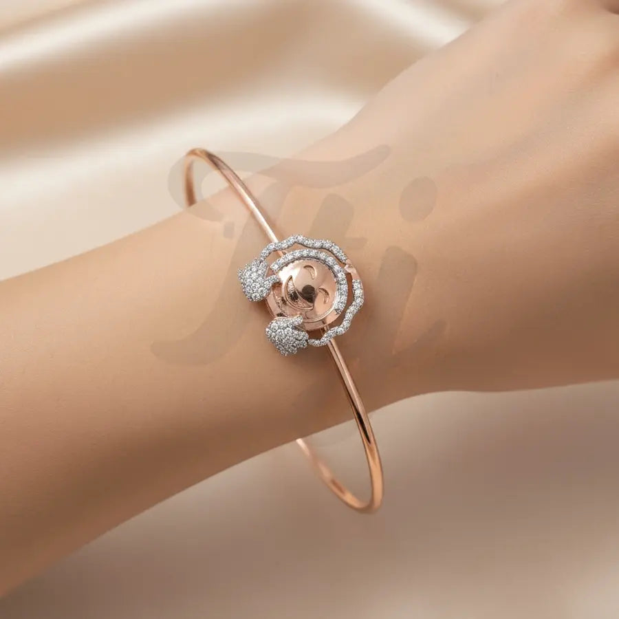 Welcoming Open Smiley Gold Bangle
