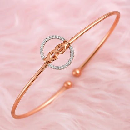 Heartfelt Hand Symbol Gold Bangle