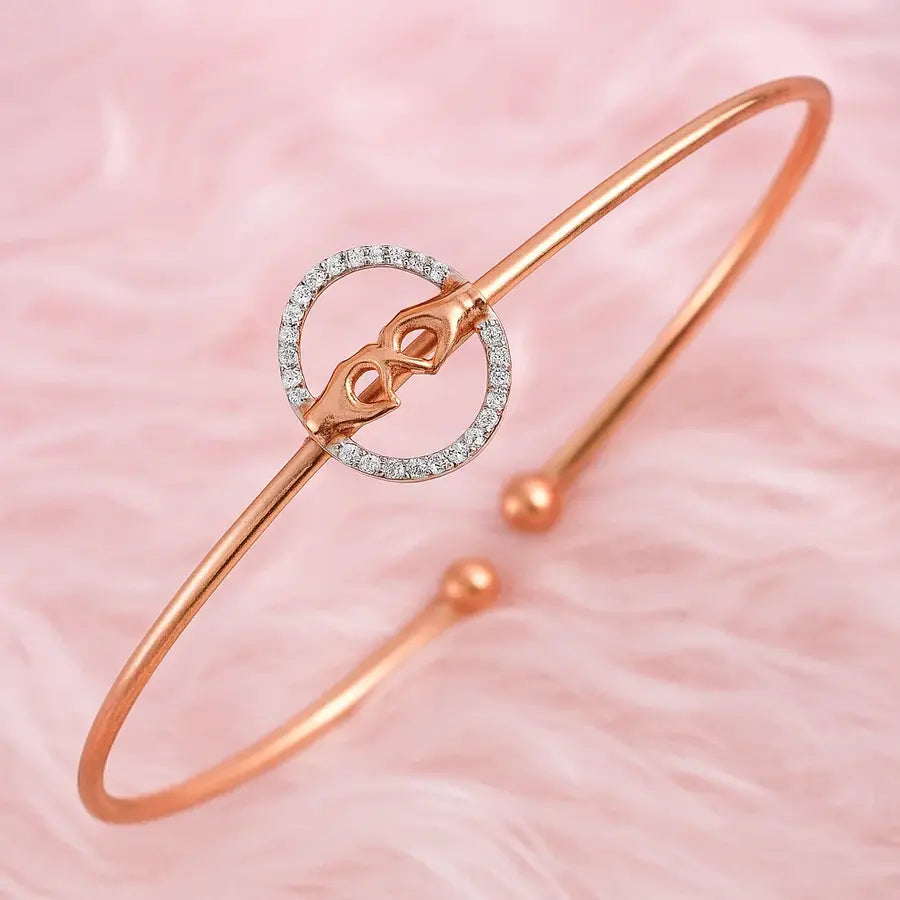 Heartfelt Hand Symbol Gold Bangle