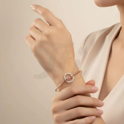 Heartfelt Hand Symbol Gold Bangle
