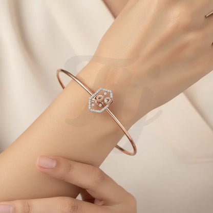Paired Feather Beauty Gold Bangle