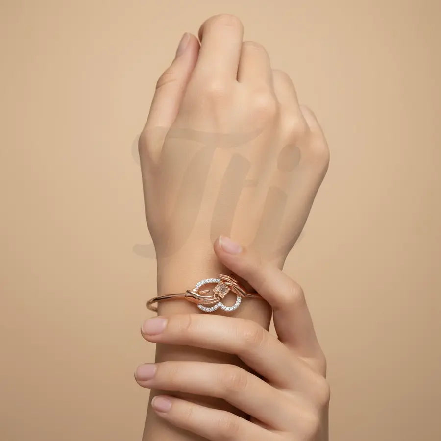 Gift Giving Hands Gold Bangle