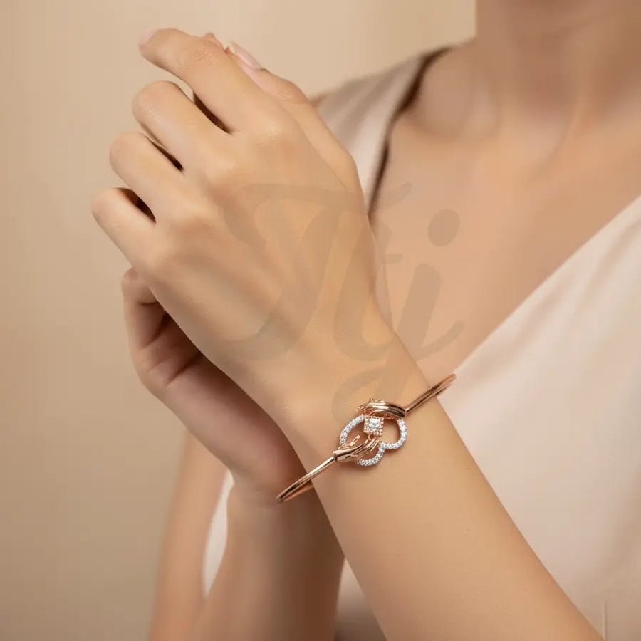 Gift Giving Hands Gold Bangle