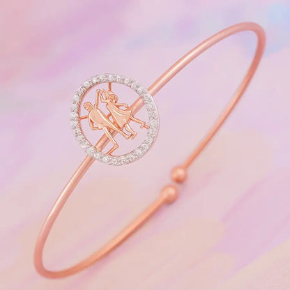 Energetic Dance Pair Gold Bangle