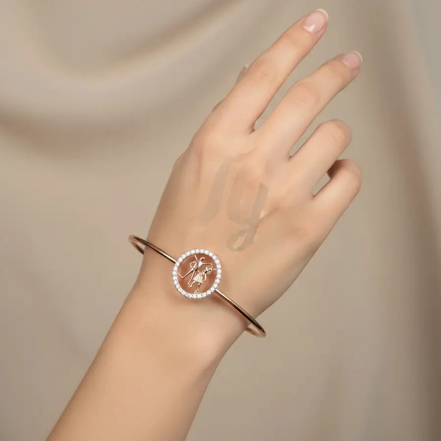 Energetic Dance Pair Gold Bangle