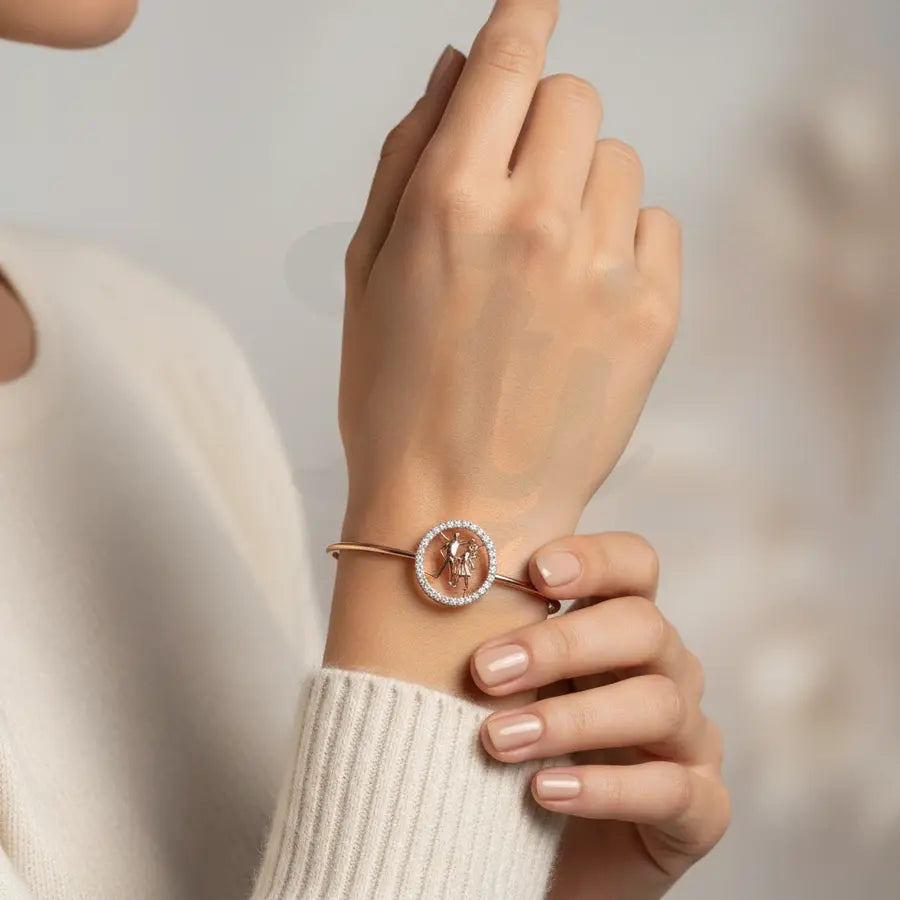 Energetic Dance Pair Gold Bangle