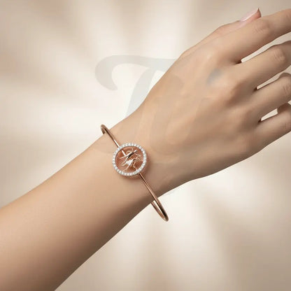 Energetic Dance Pair Gold Bangle