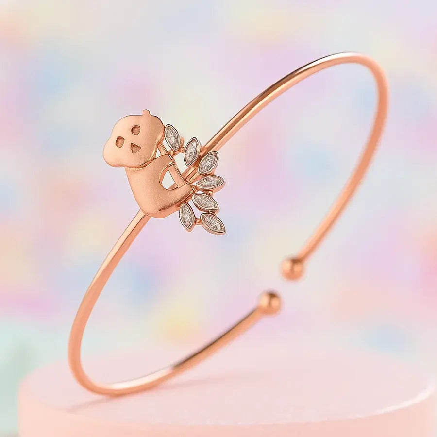 Koala Leaf Serenity Gold Bangle