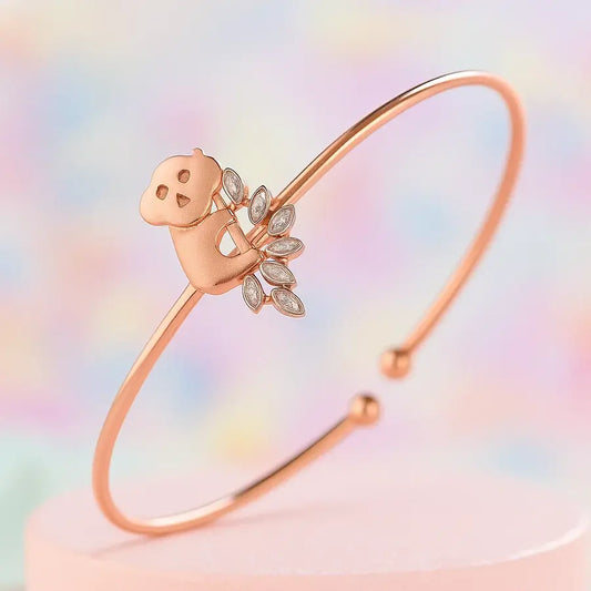 Koala Leaf Serenity Gold Bangle
