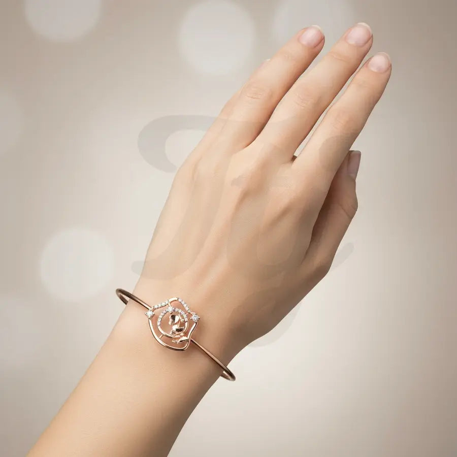 Butterfly Flower Magic Gold Bangle