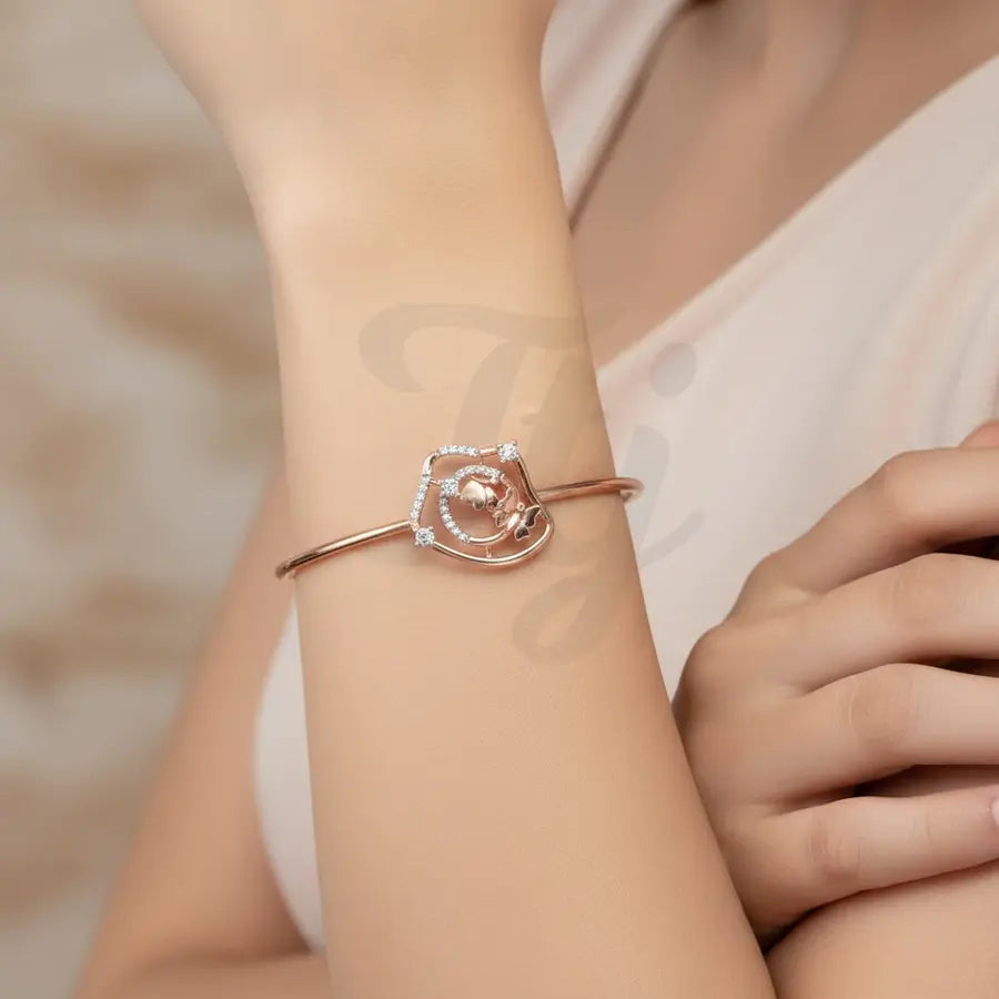 Butterfly Flower Magic Gold Bangle