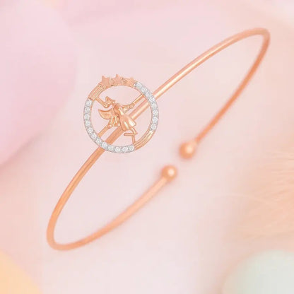 Mystical Winged Angel Gold Bangle