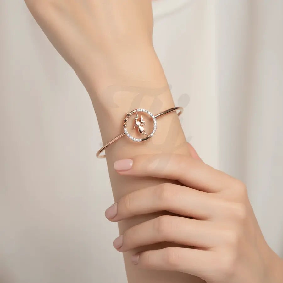 Mystical Winged Angel Gold Bangle