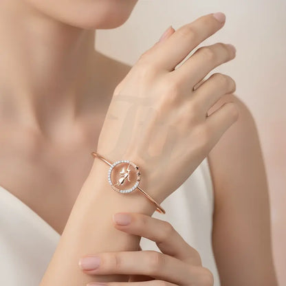 Mystical Winged Angel Gold Bangle