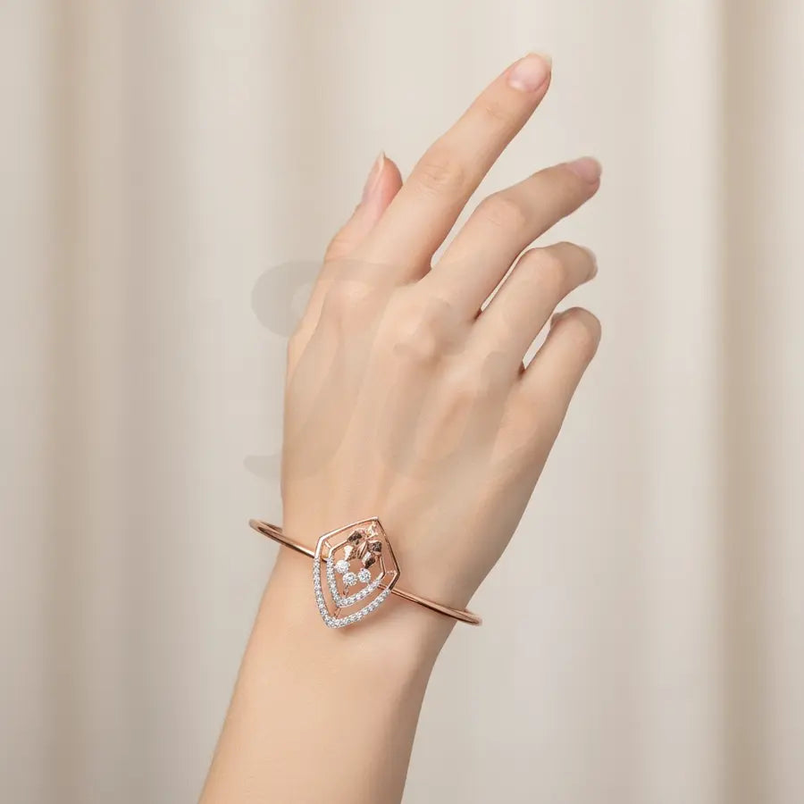 Shielded Butterfly Fantasy Gold Bangle