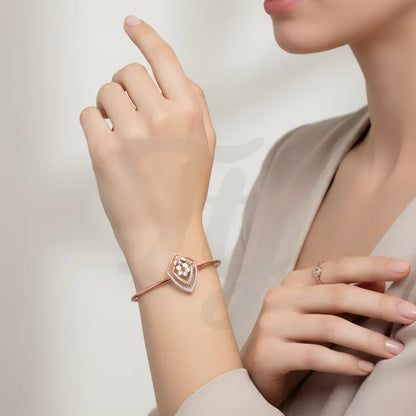 Shielded Butterfly Fantasy Gold Bangle