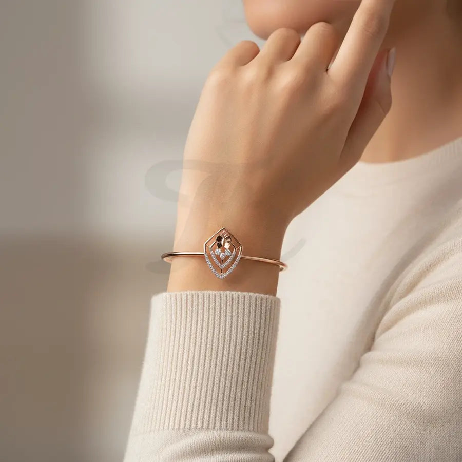 Shielded Butterfly Fantasy Gold Bangle
