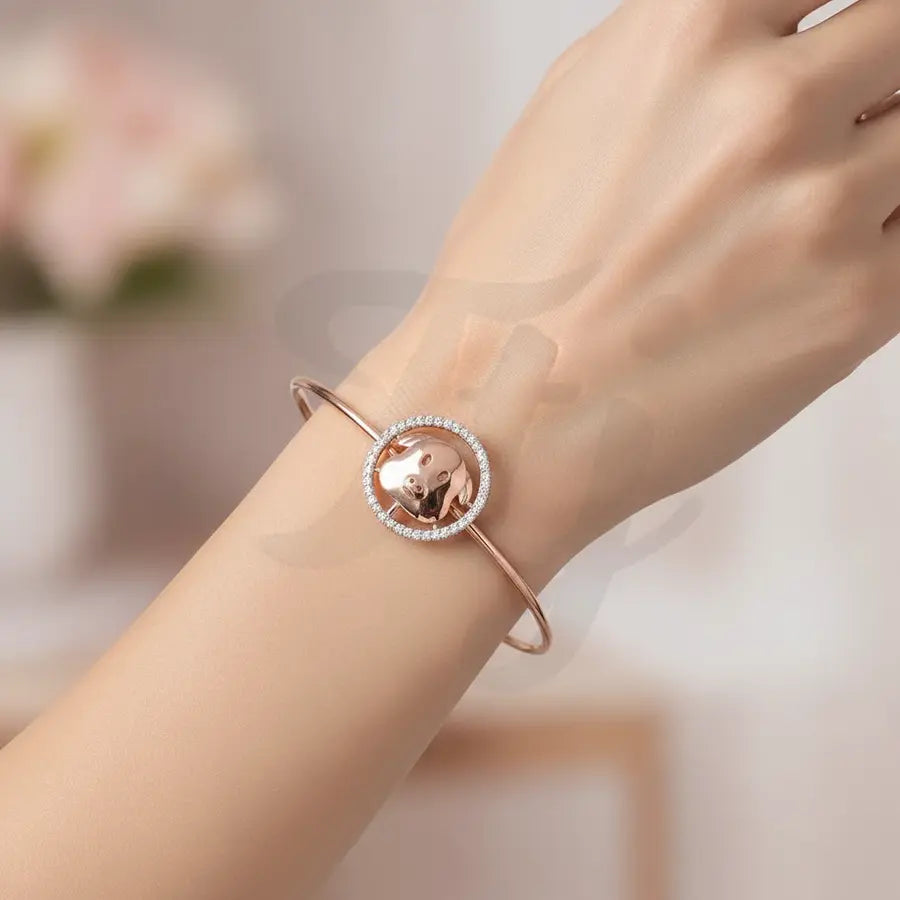 Lucky Piggy Gold Bangle