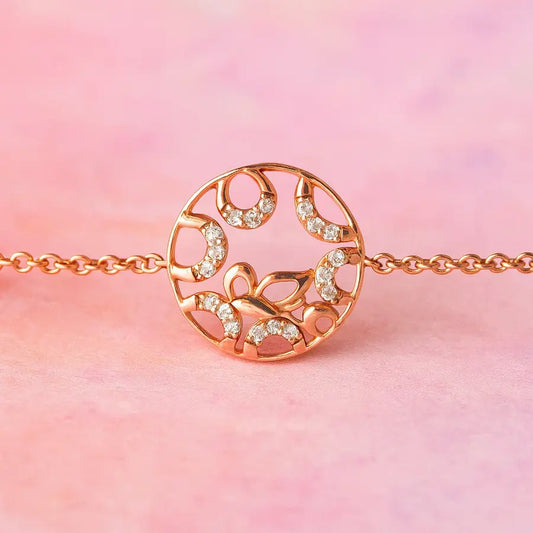 Floral Butterfly Gold Bracelet