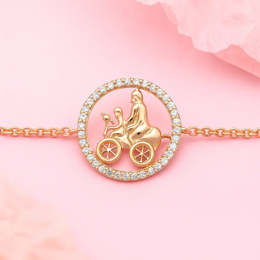 Dad Child Ride Gold Bracelet