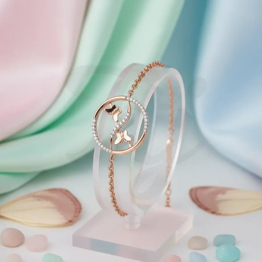 Butterfly Duo Gold Bracelet